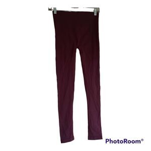 SPANX Maroon High Rise Seamless Leggings Wine